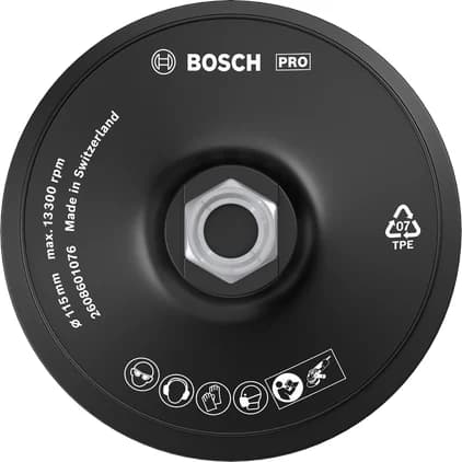 بوش Backing Pad, 115 mm, M14, Hook-and-Loop قاعدة دعم — Backing Pad, 115 mm, M14, Hook-and-Loop