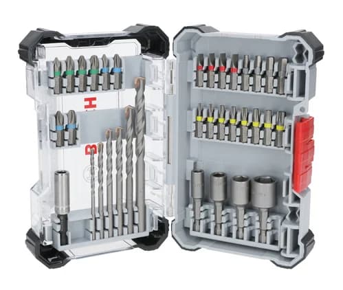 بوش Extra Hard Screwdriver Bit and CYL-3 Drill Bit Set, Display, 35 pcs طقم ريش مفك وريش حفر — Extra Hard Screwdriver Bit and CYL-3 Drill Bit Set, Display, 35 pcs