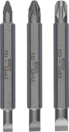 بوش 3-piece double ended bit set 3165140302722 طقم ريش مزدوجة — 3-piece double ended bit set 3165140302722
