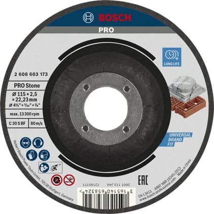 Bosch Stone Cutting Disc, 115 x 2.5 x 22.23 mm — Stone Cutting Disc, 115 x 2.5 x 22.23 mm