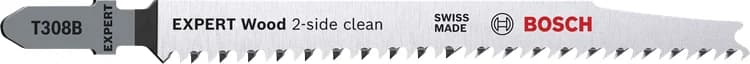 بوش EXPERT ‘Wood 2-side clean’ T 308 B شفرة منشار منحنيات — EXPERT ‘Wood 2-side clean’ T 308 B Jigsaw Blade 3-pc