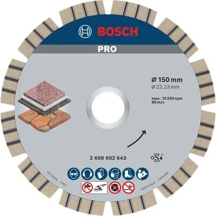 Bosch Stone Diamond Disc, 150 x 22.23 mm — Stone Diamond Disc, 150 x 22.23 mm