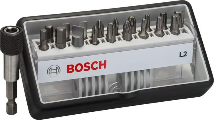 بوش 18+1-piece Robust Line screwdriver bit set L PH/PZ/T/S/HEX, Extra Hard version 3165140401517 طقم مفكات — 18+1-piece Robust Line screwdriver bit set L PH/PZ/T/S/HEX, Extra Hard version 3165140401517