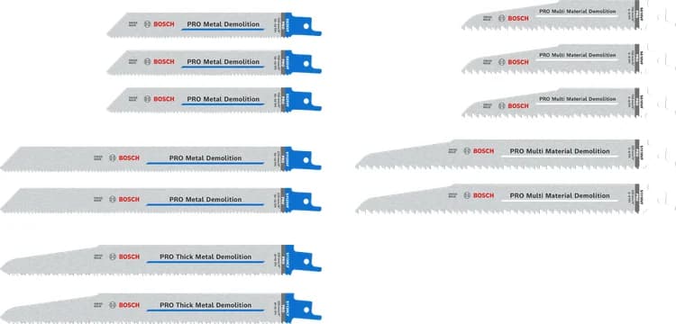 بوش Demolition Blade Set, 12 pcs 4059952622606 طقم شفرات تكسير — Demolition Blade Set, 12 pcs 4059952622606