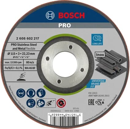 بوش Semi-Flexible Grinding Disc, 115 x 3 x 22.23 mm قرص تجليخ شبه مرن — Semi-Flexible Grinding Disc, 115 x 3 x 22.23 mm