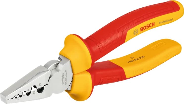 بوش زرادية كبس VDE، 180 مم — VDE Crimping Pliers, 180 mm