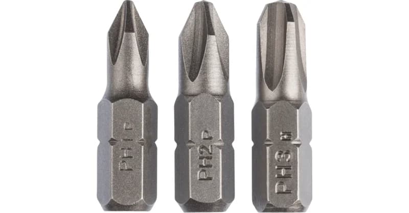 Bosch Screwdriver Bit Standard Phillips PH Set 3 Pieces — Screwdriver Bit Standard Phillips PH Set 3 Pieces