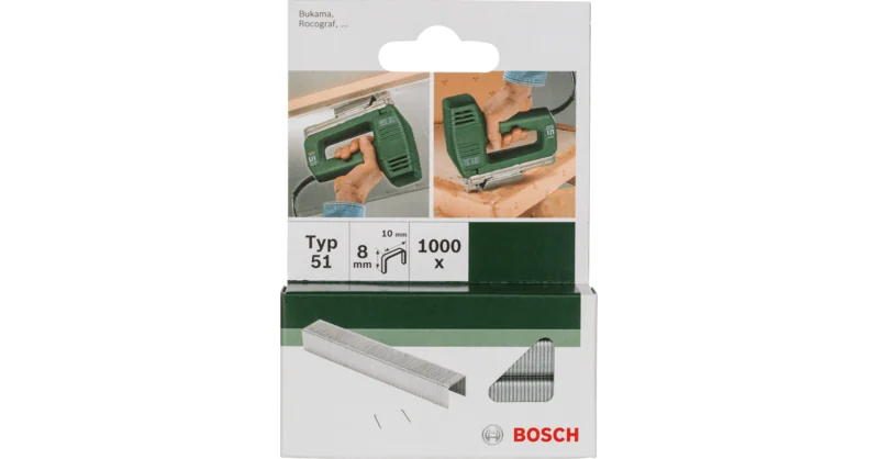 بوش Flat Wire Staple Type 51 دبوس سلكي مسطح — Flat Wire Staple Type 51