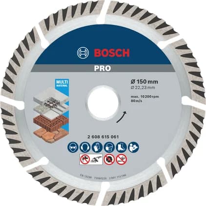 بوش Multi Material Diamond Disc قرص ماسي 150 x 22.23 mm — Multi Material Diamond Disc, 150 x 22.23 mm