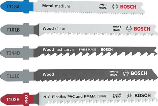 بوش طقم شفرات منشار أركت للمواد المتعددة، 5 قطع 4053423692587 — Multi Material Jigsaw Blade Set, 5 pcs 4053423692587