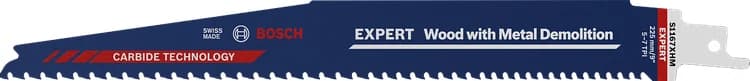 بوش EXPERT Wood with Metal Demolition S1167XHM Reciprocating Saw Blade 1-pc شفرة منشار ترددي — EXPERT Wood with Metal Demolition S1167XHM Reciprocating Saw Blade 1-pc