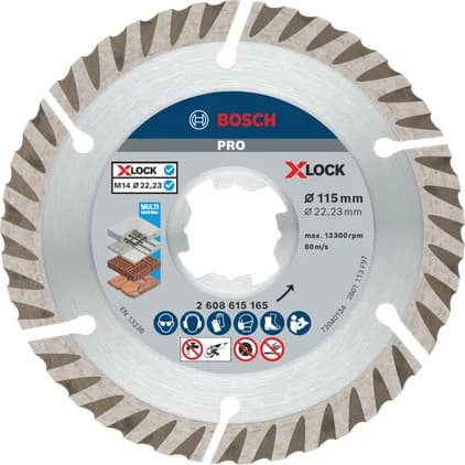 بوش Multi Material Diamond Disc قرص ماسي 115 x 22.23 mm, X-Lock — Multi Material Diamond Disc, 115 x 22.23 mm, X-Lock