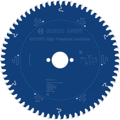 بوش EXPERT High Pressure Laminate شفرة منشار دائري، 216 × 2.8/1.8 × 30 مم، T64 — EXPERT High Pressure Laminate Circular Saw Blade, 216 x 2.8/1.8 x 30 mm, T64