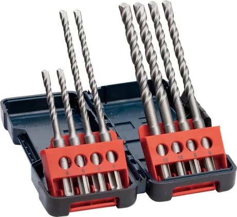 بوش 8-piece hammer drill bit set SDS plus-3, Tough Box 6 - 10 mm 3165140509534 طقم ريش ثقب مطرقية — 8-piece hammer drill bit set SDS plus-3, Tough Box 6 - 10 mm 3165140509534