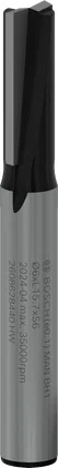 Bosch Router Straight Bit, Two Flutes, Ø 6 x L 15.7, Shank 6 mm — Router Straight Bit, Two Flutes, Ø 6 x L 15.7, Shank 6 mm