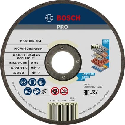 بوش Multi Material Cutting Disc قرص قطع 115 x 1 x 22.23 mm — Multi Material Cutting Disc, 115 x 1 x 22.23 mm
