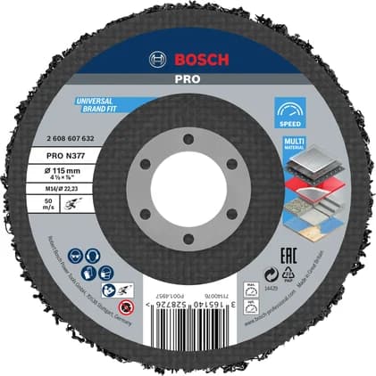 بوش N377 Cleaning Disc, 115 mm, 22.23 mm — N377 Cleaning Disc, 115 mm, 22.23 mm