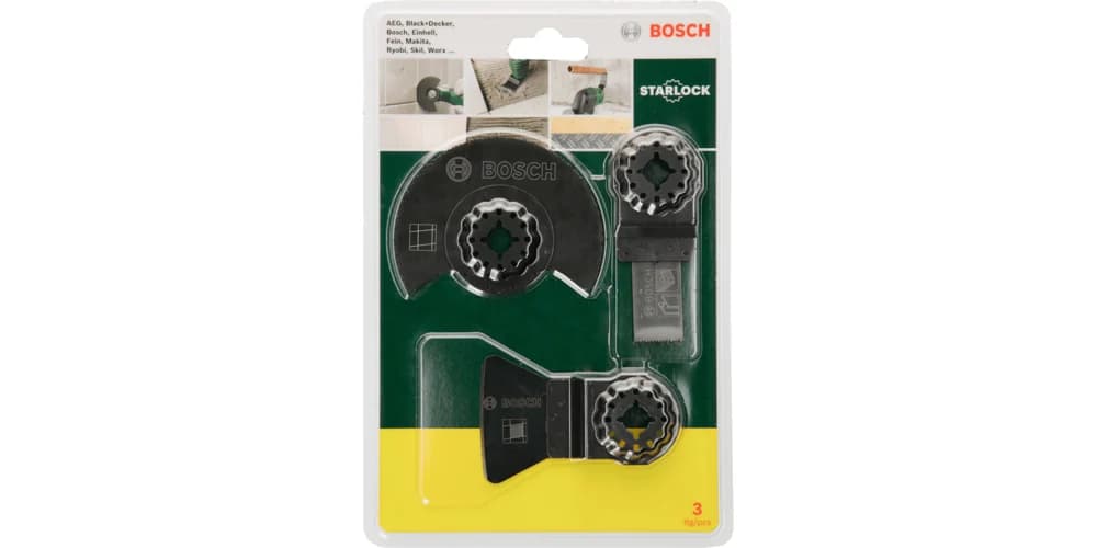 Bosch Starlock Starter-Set "Tiles" for multifunction tools 3 Pieces — Starlock Starter-Set "Tiles" for multifunction tools 3 Pieces