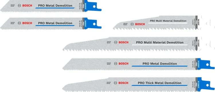 بوش Demolition Blade Set, 6 pcs 4059952622590 طقم شفرات تكسير — Demolition Blade Set, 6 pcs 4059952622590