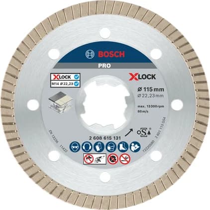 بوش Ceramic X-Lock Diamond Disc, 115 x 22.23 mm, 22.23 mm قرص ماسي سيراميك — Ceramic X-Lock Diamond Disc, 115 x 22.23 mm, 22.23 mm