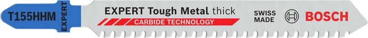 بوش EXPERT Tough Metal thick T155HHM شفرة منشار منحنيات — EXPERT Tough Metal thick T155HHM Jigsaw Blade, 3 pcs