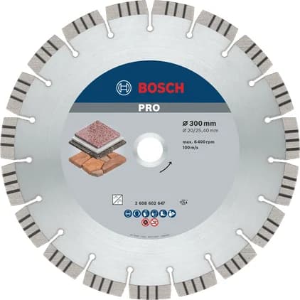 Bosch Stone Diamond Disc, 300 x 20/25.4 mm — Stone Diamond Disc, 300 x 20/25.4 mm