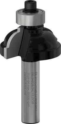 بوش Router Bit Classical Cove, R 6.3, Shank 8 mm لقمة راوتر تجويف كلاسيكي — Router Bit Classical Cove, R 6.3, Shank 8 mm