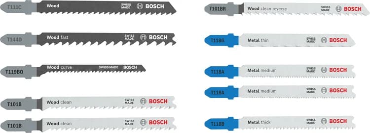 بوش Wood and Metal Jigsaw Blade Basic Set, 10 pcs 4053423705270 طقم شفرات منشار أركت — Wood and Metal Jigsaw Blade Basic Set, 10 pcs 4053423705270