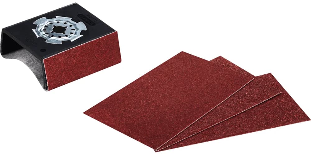 بوش Starlock AUZ 70 G Sanding Profile with 4 Sanding Sheets مقطع صنفرة مع 4 أوراق صنفرة — Starlock AUZ 70 G Sanding Profile with 4 Sanding Sheets