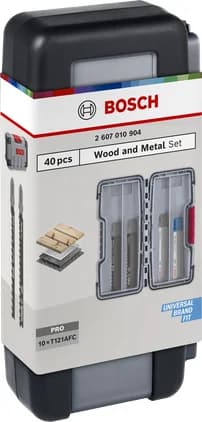 بوش Wood and Metal Jigsaw Blade Set, 40 pcs 3165140846509 طقم شفرات منشار أركت — Wood and Metal Jigsaw Blade Set, 40 pcs 3165140846509