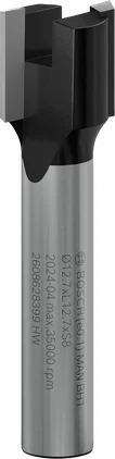 Bosch Router Bit Mortising, Ø 12.7 x L 12.7, Shank 8 mm — Router Bit Mortising, Ø 12.7 x L 12.7, Shank 8 mm