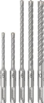 Bosch SDS plus-5X Hammer Drill Bit Set, 5/6/6/8/10 mm, 5 pcs 6949509224040 — SDS plus-5X Hammer Drill Bit Set, 5/6/6/8/10 mm, 5 pcs 6949509224040