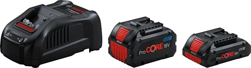 بوش 1 x ProCORE18V 4.0Ah + 1 x ProCORE18V 5.5Ah + GAL 1880 CV — 1 x ProCORE18V 4.0Ah + 1 x ProCORE18V 5.5Ah + GAL 1880 CV