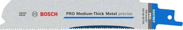 بوش Medium-Thick Metal precise S937BEF Blade, 1.1 x 25 x 150 mm, 5 pcs شفرة معدن متوسط السمك دقيقة — Medium-Thick Metal precise S937BEF Blade, 1.1 x 25 x 150 mm, 5 pcs