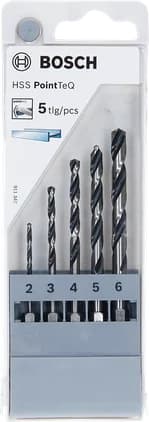 بوش 5-piece HSS PointTeQ Hex Drill Bit set 2 - 6 mm 6949509231659 طقم ريش ثقب HSS PointTeQ سداسية — 5-piece HSS PointTeQ Hex Drill Bit set 2 - 6 mm 6949509231659