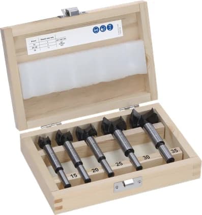 بوش EXPERT Laminated Wood Hinge Cutting Drill Bit Set, 15; 20; 25; 30; 35 x 60 x 90 mm, 5 pcs 6949509244895 طقم ريش حفر — EXPERT Laminated Wood Hinge Cutting Drill Bit Set, 15; 20; 25; 30; 35 x 60 x 90 mm, 5 pcs 6949509244895
