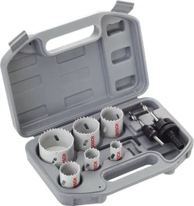 بوش 9-piece HSS bi-metal holesaw set for plumbers 19 - 57 mm 3165140641708 طقم مناشير ثقب — 9-piece HSS bi-metal holesaw set for plumbers 19 - 57 mm 3165140641708