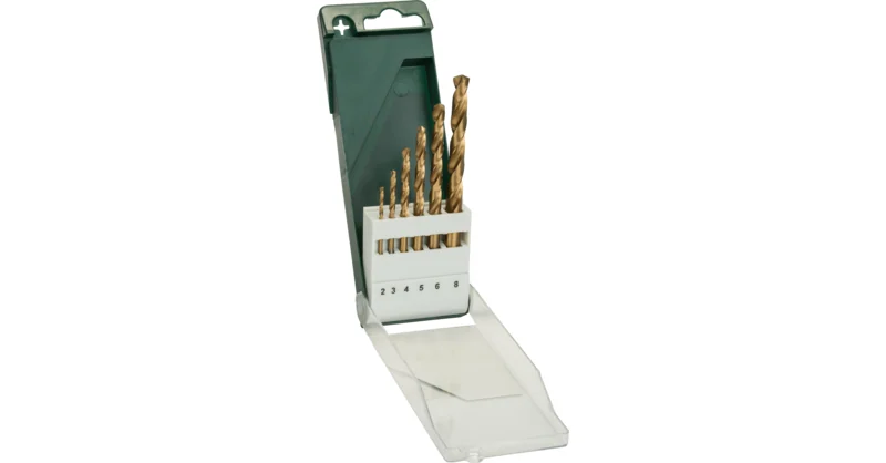 بوش Metal Drill Bit HSS-TiN, DIN 338 Set 6 Pieces طقم لقمة ثقب معادن — Metal Drill Bit HSS-TiN, DIN 338 Set 6 Pieces