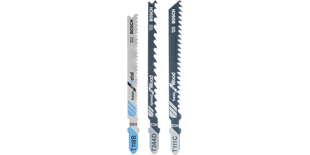 بوش 3-piece jigsaw blade set T-shank طقم ريش منشار — 3-piece jigsaw blade set T-shank