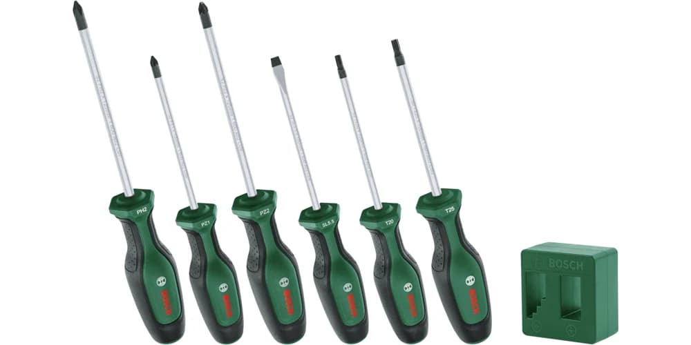 بوش Screwdriver Set 6-Piece + Magnetizer — Screwdriver Set 6-Piece + Magnetizer