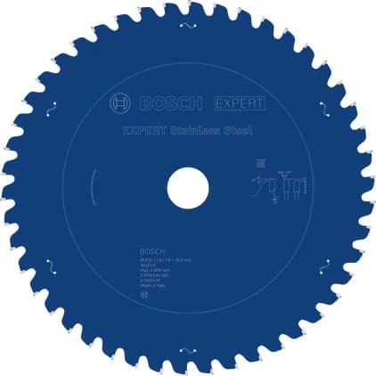 بوش EXPERT Stainless Steel شفرة منشار دائري، 230 × 1.9/1.6 × 25.4 مم، T46 — EXPERT Stainless Steel Circular Saw Blade, 230 x 1.9/1.6 x 25.4 mm, T46