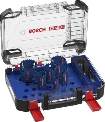بوش EXPERT Multi Material Power Change Plus Hole Saw Set, 22; 25; 35; 51; 60; 68 x 60 mm, 9 pcs 6949509248046 طقم منشار ثقب — EXPERT Multi Material Power Change Plus Hole Saw Set, 22; 25; 35; 51; 60; 68 x 60 mm, 9 pcs 6949509248046