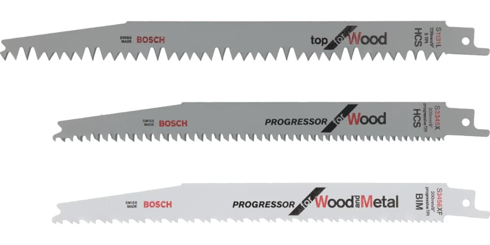 بوش 3-piece reciprocating saw blade set شفرات منشار ترددي — 3-piece reciprocating saw blade set