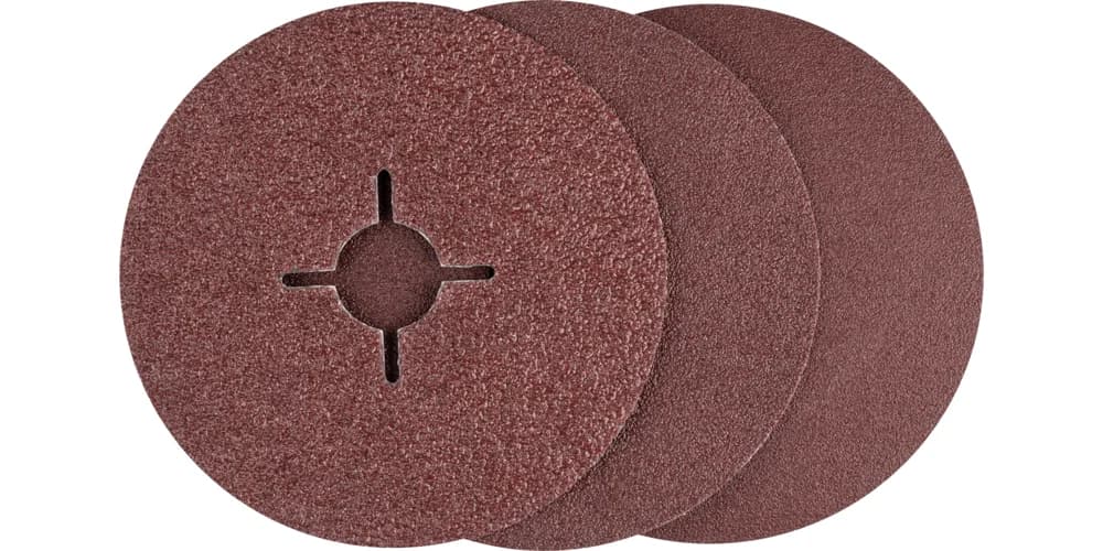 بوش 12-piece fibre sanding disc set for angle grinders, aluminium oxide طقم أقراص تجليخ — 12-piece fibre sanding disc set for angle grinders, aluminium oxide