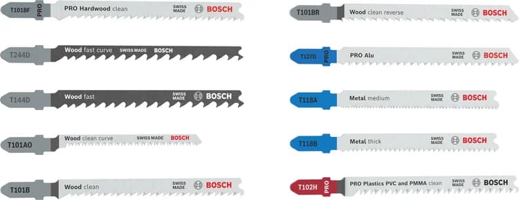 بوش طقم شفرات منشار أركت للمواد المتعددة، 10 قطع 4053423705294 — Multi Material Jigsaw Blade Set, 10 pcs 4053423705294
