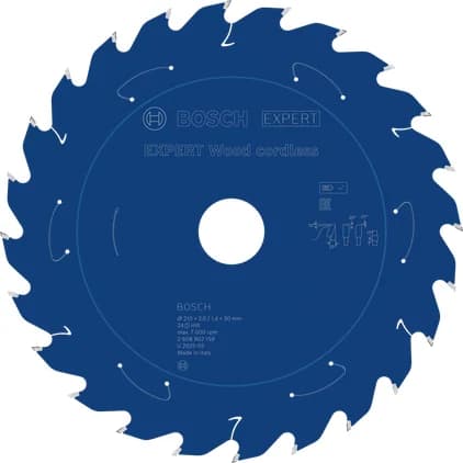 بوش EXPERT Wood cordless Circular Saw Blade, 210 x 2/1.4 x 30 mm, T24 شفرة منشار دائري — EXPERT Wood cordless Circular Saw Blade, 210 x 2/1.4 x 30 mm, T24