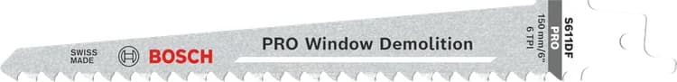 بوش Window Demolition S611DF Blade, 1.25 x 19 x 150 mm, 5 pcs شفرة قطع النوافذ — Window Demolition S611DF Blade, 1.25 x 19 x 150 mm, 5 pcs