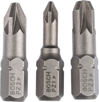 بوش 3-piece screwdriver bit set, Extra Hard 3165140302784 رؤوس مفكات — 3-piece screwdriver bit set, Extra Hard 3165140302784
