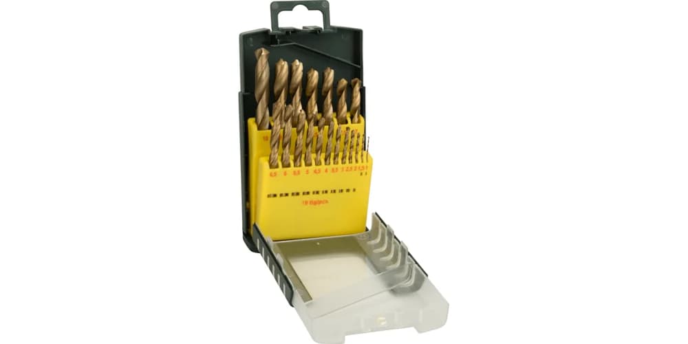 بوش Metal Drill Bit HSS-TiN, DIN 338 Set 19 Pieces طقم لقمة ثقب معادن — Metal Drill Bit HSS-TiN, DIN 338 Set 19 Pieces