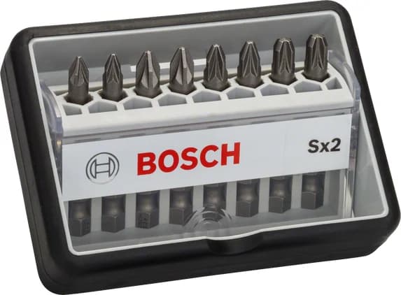 بوش 8-piece Robust Line screwdriver bit set Sx PZ, Extra Hard version 3165140401401 طقم رؤوس مفكات — 8-piece Robust Line screwdriver bit set Sx PZ, Extra Hard version 3165140401401